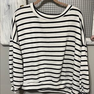 Striped Black and White Women's Sweatshirt